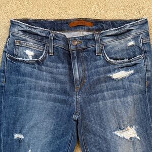Joe's Jeans Distressed Boyfriend Jeans in Blue